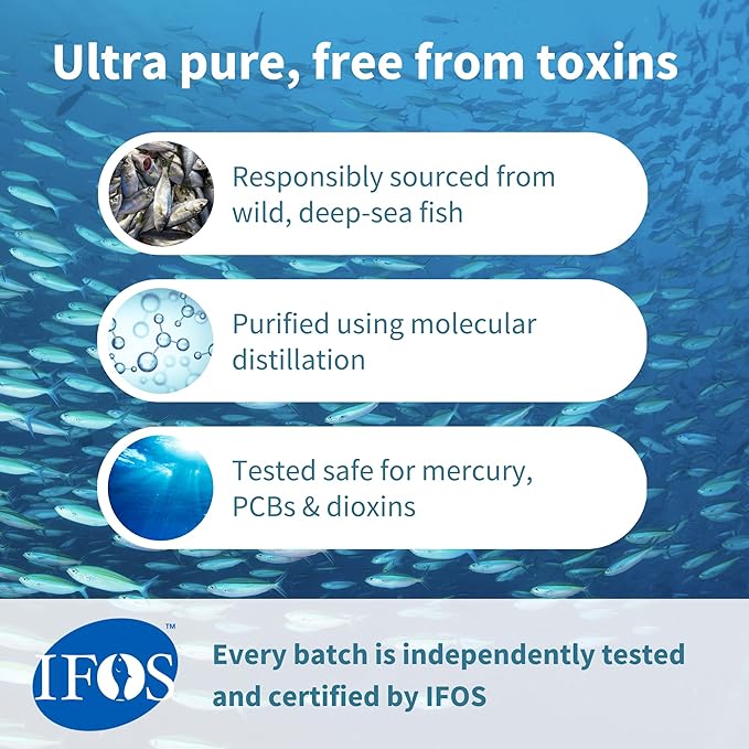 Igennus Ultra Pure Omega 3 rTG Wild Fish Oil 1360mg, 180 Softgels