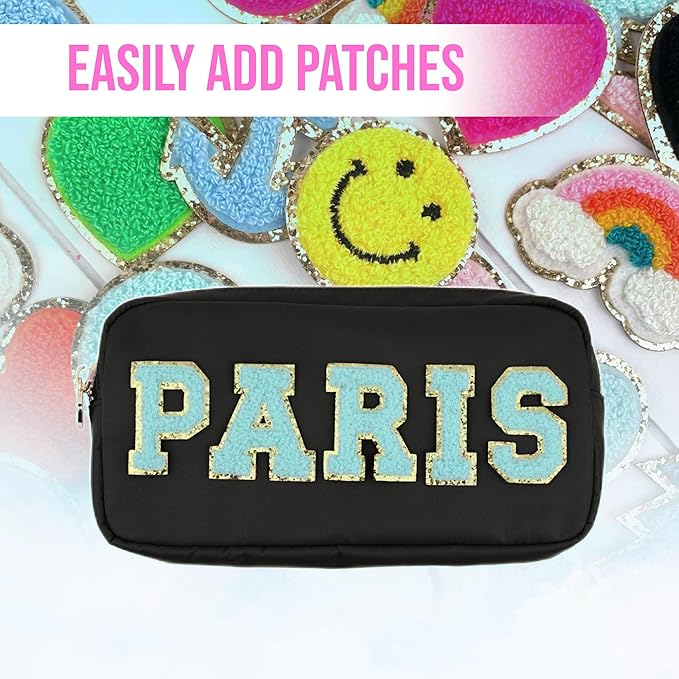 DANCOUR Small Makeup Bag For Purse - Makeup Bag Small Cosmetic Bag For Purse - Mini Pouch Travel Makeup Bag Zipper Pouches Makeup Pouch Mini Organizer For Women and Girls (Black)