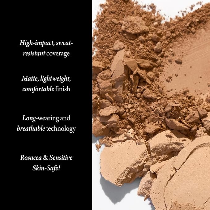 LAURA GELLER NEW YORK Baked Double Take Powder Foundation –Longwear Buildable Medium to Full Coverage – Matte Finish – Non-Caking Formula – Handmade in Italy – Mature & Sensitive Skin – Deep