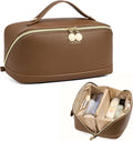 Telena Leather Make Up Bag Portable Travel Makeup Bag Waterproof