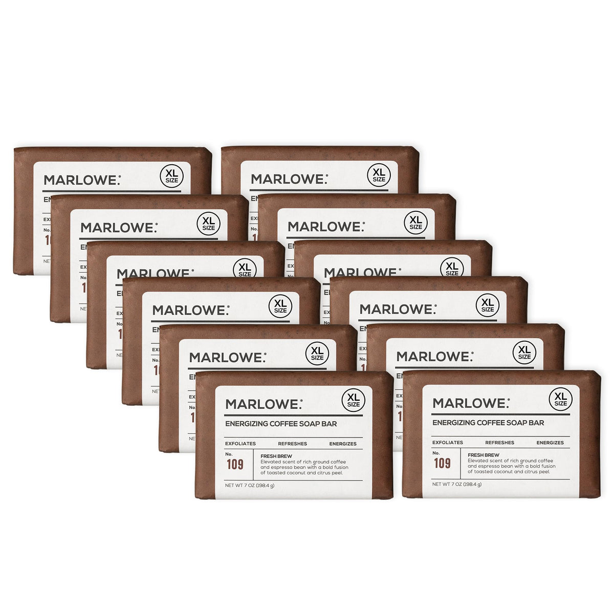 MARLOWE. Lightly Exfoliating Cleansing Soap Bar, Neroli 7 oz (3 Bars)