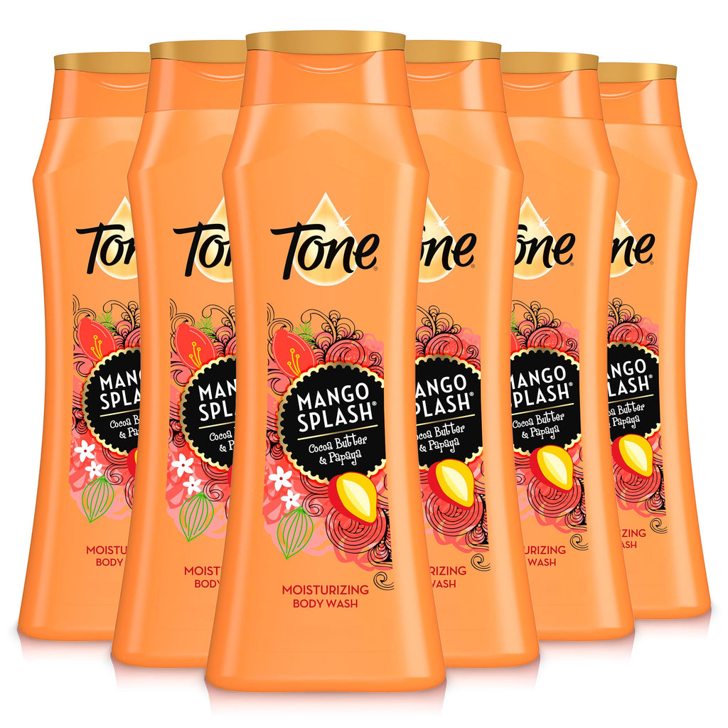 Tone Mango Splash Body Wash, 16 Fl Oz, 6-Pack