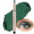 Qeetvia Green Eyeshadow Stick Makeup, Waterproof Hypoallergenic Long Lasting Cream Eye Shadow Pencil, Highlighter Matte Crayon eyes liner, Glitter Primer Palette Shimmer Eyeliner Pen