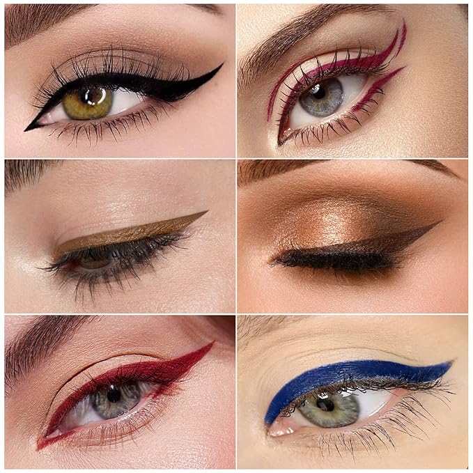 Boobeen 3pcs Liquid Eyeliner Pen, Matte Eye Liner with Precision Tip, Long Lasting Eyeliner Pencil for Bold Eye Makeup, Glides on Smoothly