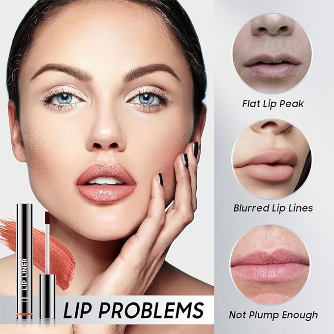 Lip Stain Peel Off - Waterproof Lip Liner, Long Lasting Transfer Proof & Smudge-Proof Lip Liner Stain Moisturizing Easy to Use Natural Lip Color (Cocoa)