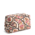 Premium Cotton Large Cosmetic Bag, Blooming Paisley, One Size
