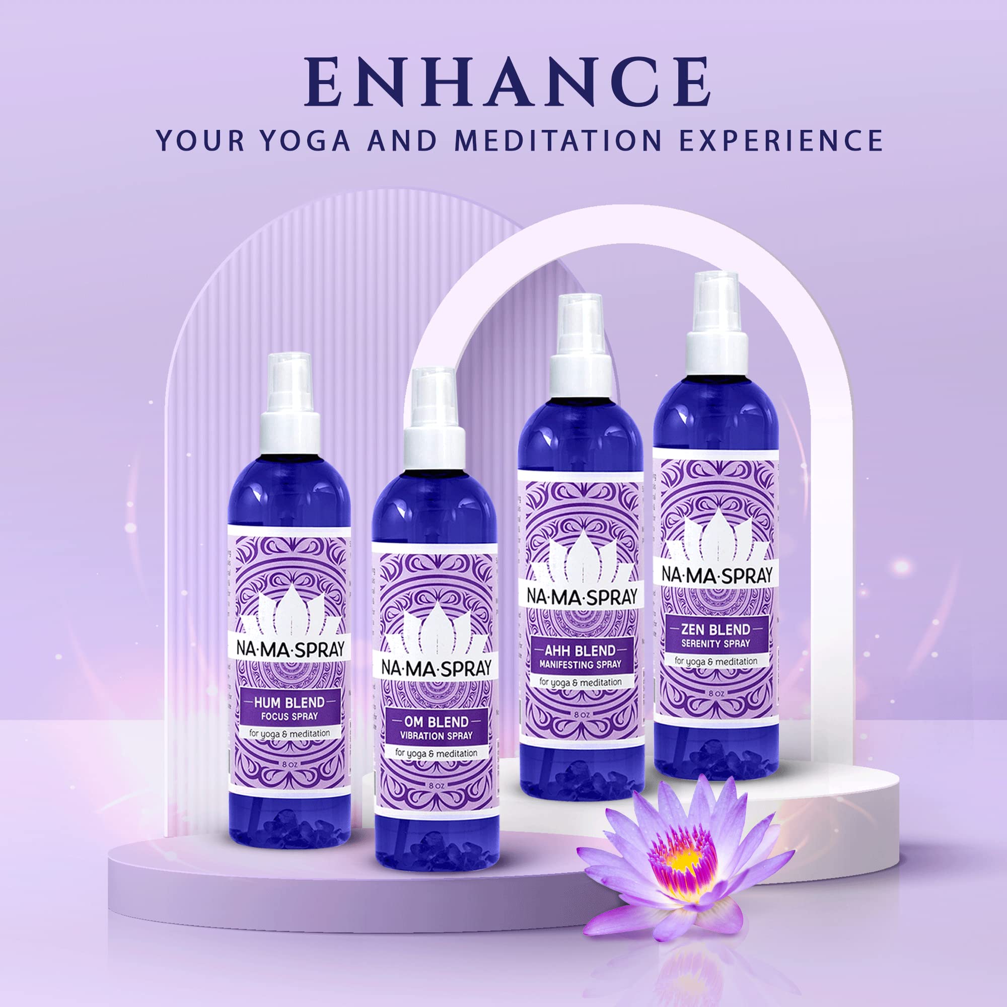 Lemon & Peppermint Aromatherapy Spray - Pillow and Shower Aura Cleansing Mist for Focus, Clarity & Productivity - Clear Negative Energy, Support Spiritual Protection & Improve Performance. HUM 4oz