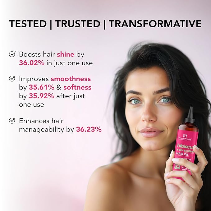 Botanic Hearth 100% Pure Hibiscus Silk Protein Oil For Hair Growth 6.7 Floz