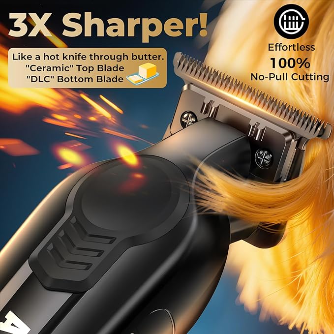 ATVOXIS Hair Trimmer for Men, Trimmers for Barbers, Zero Gapped T Liners Clippers, T Blade Trimmer, Line Up Shape Up Edgers Clippers for Men