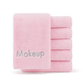 Arkwright Makeup Remover Cloths 6 Pack - Microfiber Coral Fleece Face Towels, Ultra Soft Reusable Washcloths, Gentle Facial Cleansing for Waterproof Makeup, 13 x 13, Pink