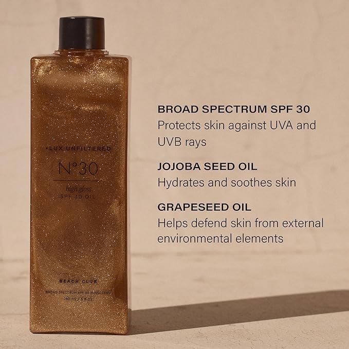 + Lux Unfiltered - N°30 High Gloss Shimmer Body Oil with SPF 30 (150 ml)