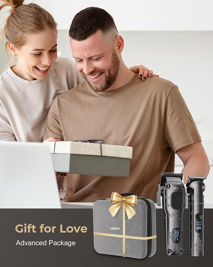 Hair Clippers for Men Professional, Cordless Hair Clippers for Hair Cutting, Mens Clippers and Trimmers Set, Electric Hair Trimmer for Men with Package Box