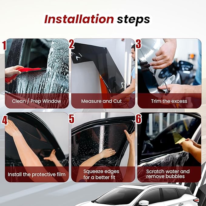 LuxeShade Car Window Tint, 2Ply 20% Premium Nano Carbon Window Tint for Car, 36In x 100Ft Automotive Car Tint Privacy Film with Strength Adhesive, Blocks UV/IR Rays, Reduce Heat & Glare
