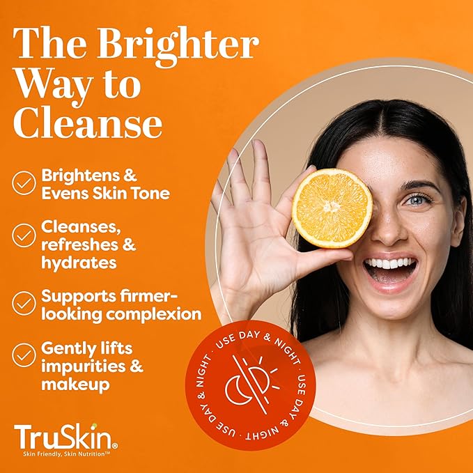 TruSkin Vitamin C Brightening Face Wash with Rosehip Oil, 5 fl oz