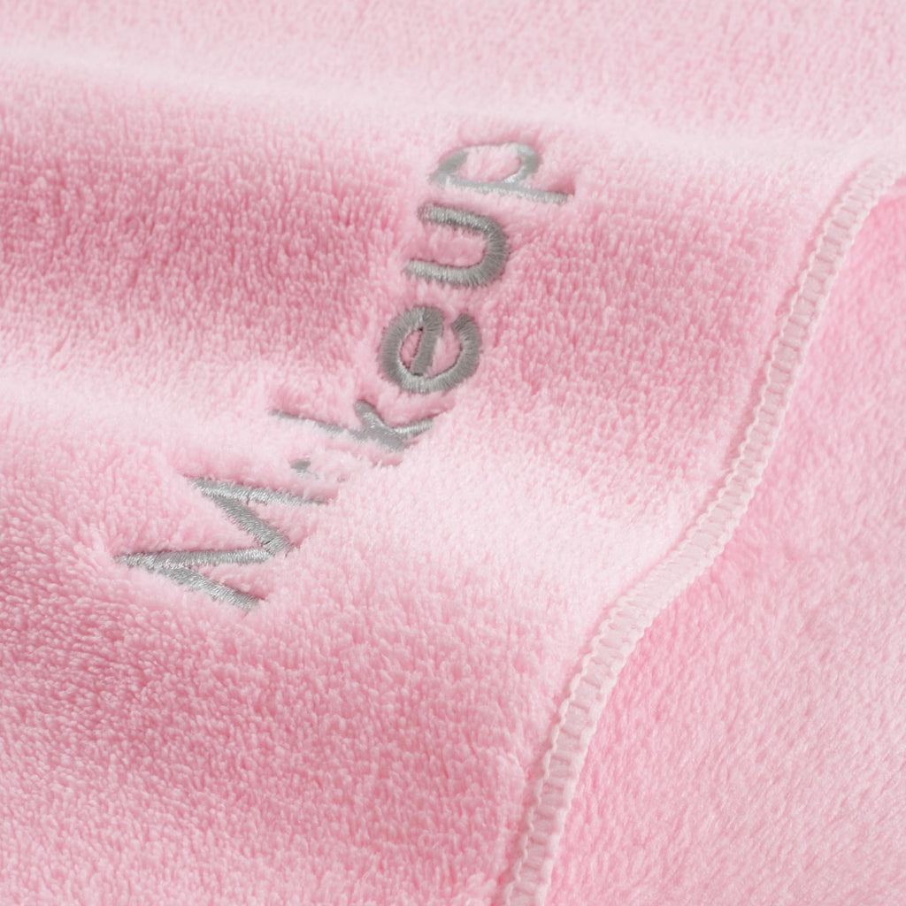 Arkwright Makeup Remover Cloths 6 Pack - Microfiber Coral Fleece Face Towels, Ultra Soft Reusable Washcloths, Gentle Facial Cleansing for Waterproof Makeup, 13 x 13, Pink