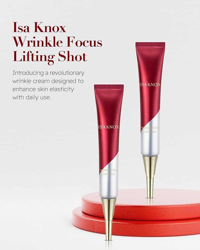 ISA KNOX Wrinkle Focus Lifting Cream Gift Set (Pack of 3) - Advanced Peptide Cream for Face, Eyes & Neck - Firming & Lifting Moisturizer for Fine Lines & Elasticity - Korean Skin Care