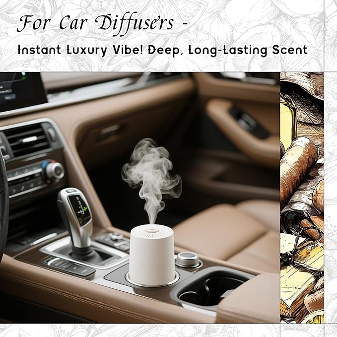 HIQILI Leather Fragrance Oil, Men's Scent for Car Air Freshener - 150ML