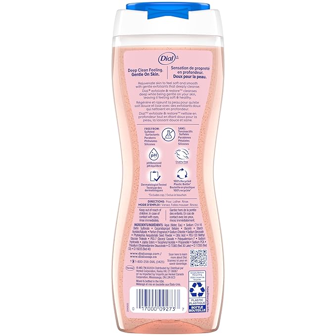 Dial Body Wash, Pamper & Indulge, Silk & Seaberry, 16 fl oz, Pack of 9