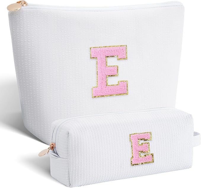 Btffitting Gifts for Teen Girls Women - Birthday Gifts for 10 11 12 13 14 15 16 17 18 Years Old Girl,Makeup Bag Cosmetic Bag,Teacher Gift Trendy Stuff Toiletry Bag - White,E