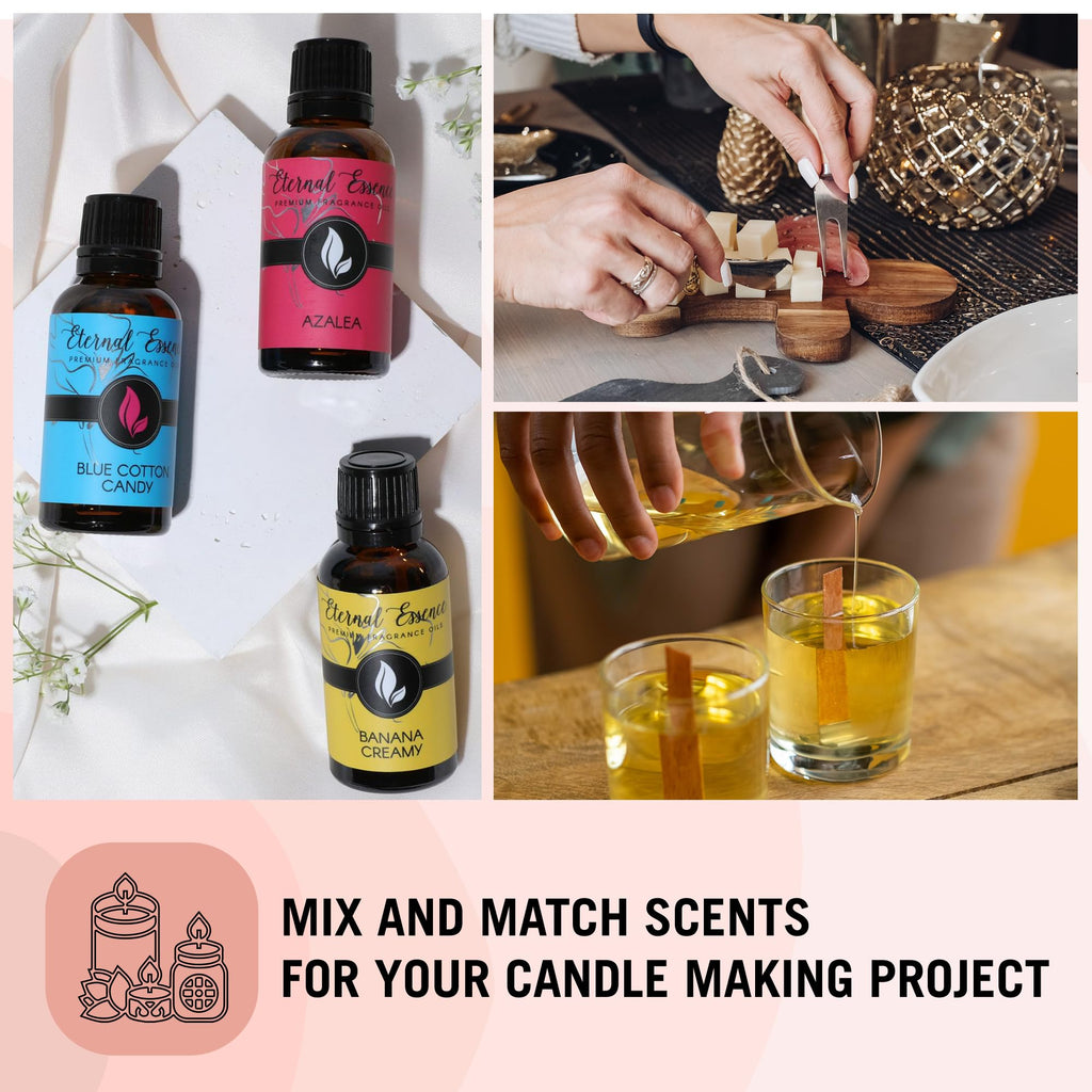 Eternal Essence Oils Afternoon Tea Set of 6 Premium Fragrance Oils - Includes Green Tea, Black Fig & Honey, Cucumber, Lemon Sugar, Vanilla and Coconut Cream Scented Oils - 10ML