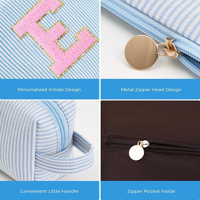 Btffitting Gifts for Teen Girls Women - Birthday Gifts for 10 11 12 13 14 15 16 17 18 Years Old Girl,Makeup Bag Cosmetic Bag,Teacher Gift Trendy Stuff Toiletry Bag - Blue,E