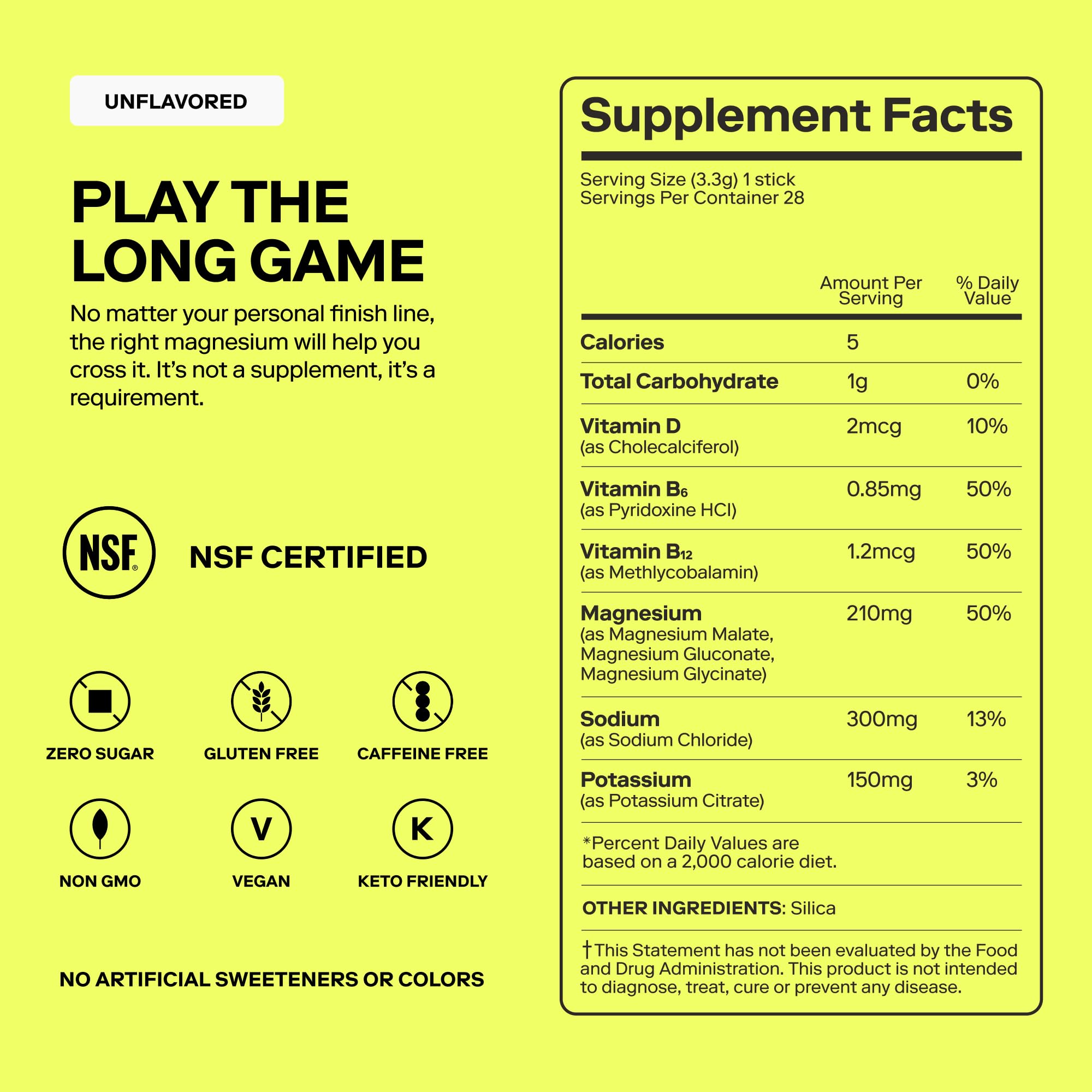 MAGNA Electrolytes Powder Drink Mix for Hydration, Energy & Focus Support (14 Servings, Pure)