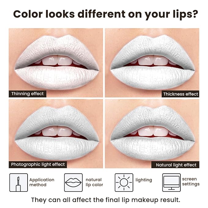ilembane Ash White Matte Liquid Lipstick Long Lasting - Infinite Illusion