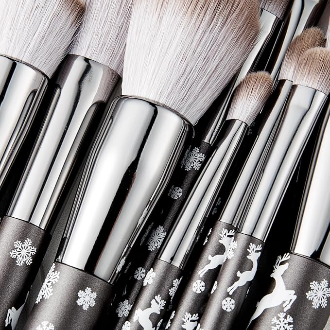 ENZO KEN Natural Goat Hair Makeup Brush Set Professional, Snowflake Cosmetic Brushes Makeup Set, Natural Makeup Brushes, Natural Bristle Makeup Brushes, Natural Hair Makeup Brushes Set Professional.
