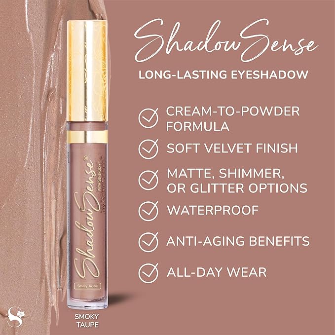 SeneGence ShadowSense EyeShadow, Smoky Taupe, 0.14 Oz, Matte Cream to Powder Eyeshadow, Long-Lasting, Anti-Aging, Waterproof, Smudge-Proof Formula for Flawless All-Day Wear