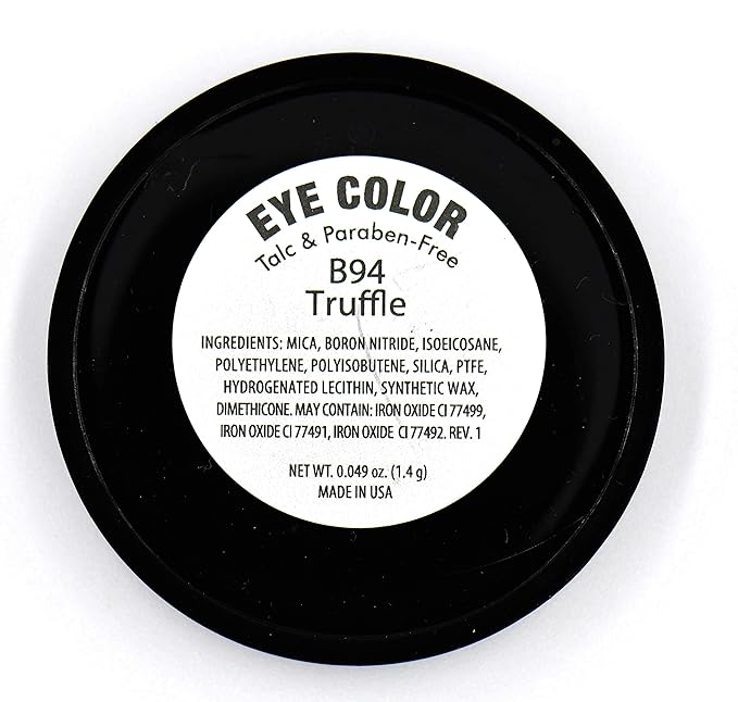 Pure Ziva Truffle Chocolate Deep Dark Chestnut Cocoa Brown Shimmer Pressed Powder Single Vegan Eyeshadow; Talc, Paraben & Cruelty Free