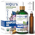 HIQILI Organic Grapeseed Oil Cold Pressed for Skin, Hair & Skin Care