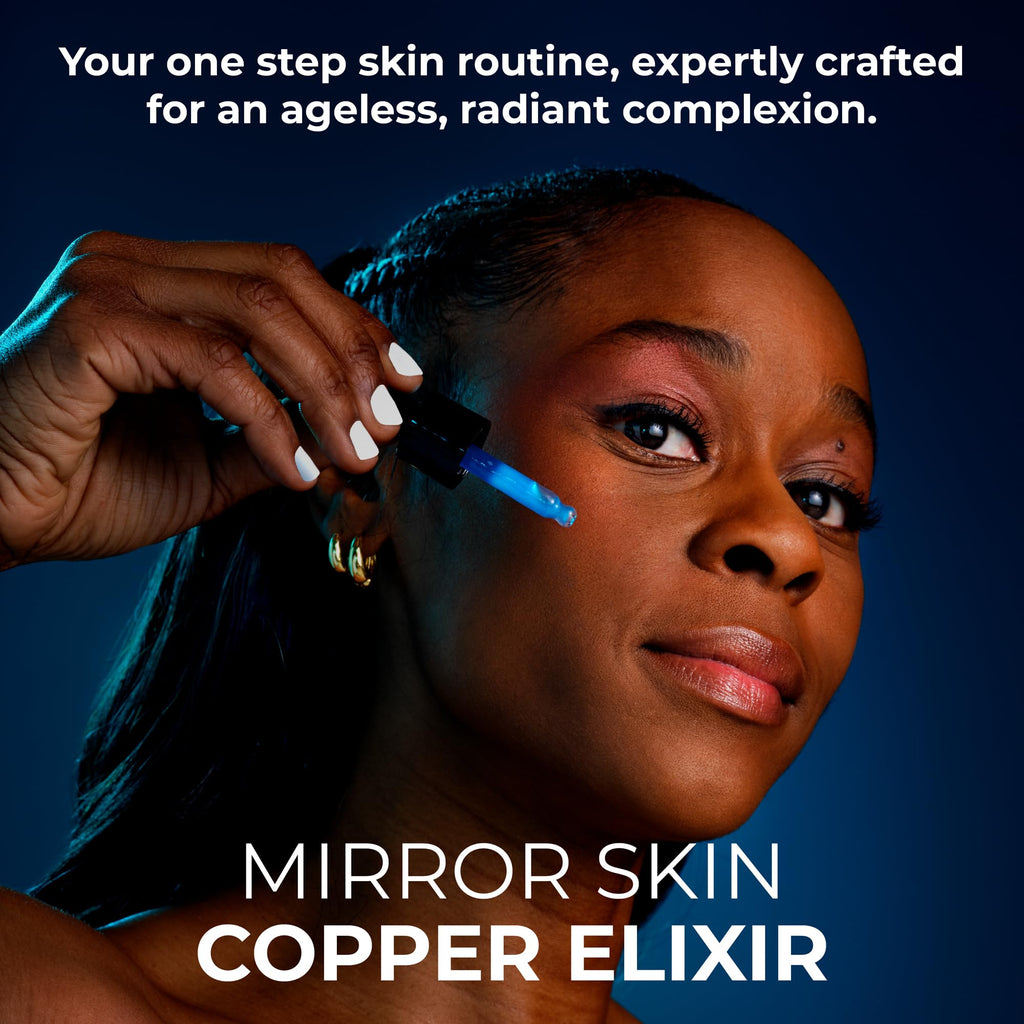 Mirror Skin Copper Peptides Face Serum, 1.25% GHK-Cu & EGF Glow Complex