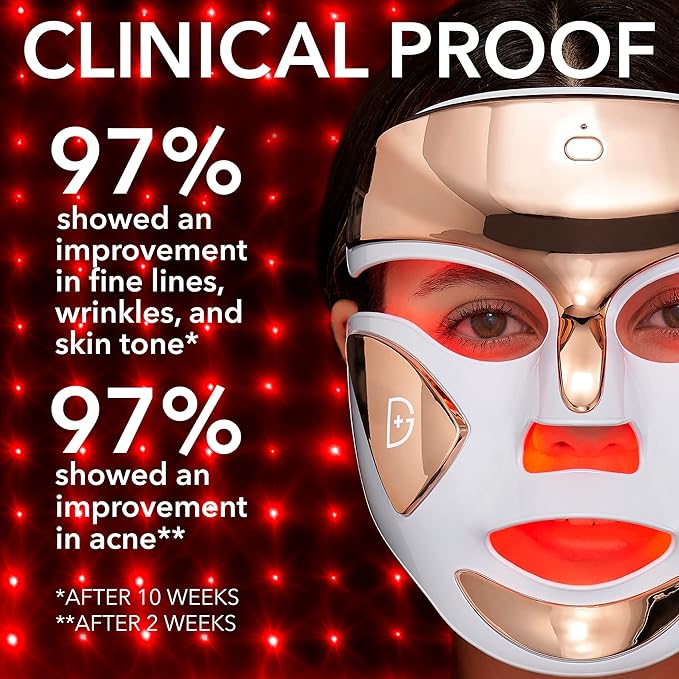 Dr Dennis Gross dpl FaceWare Pro LED Device Boost Collagen, Brighten & Firm Kit – Pink LED Mask, Cleansing Oil, Dewy Deep Cream & 5 Universal Daily Peels | $592 Value Gift Set