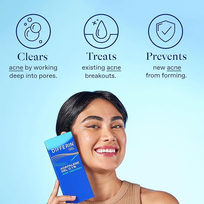 Differin Acne Retinoid Treatment Gel, 0.1% Adapalene, 15g Pump