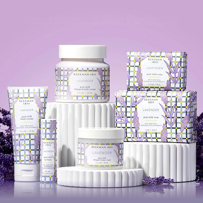 Beekman 1802 Goat Milk Face Wipes, Lavender, 30 Count