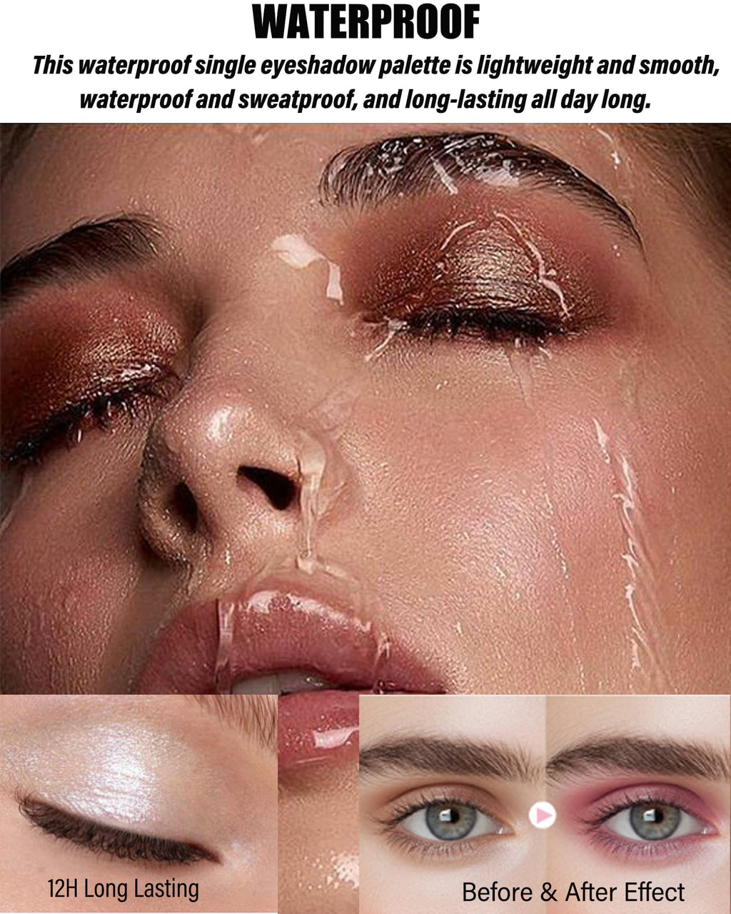 Single Matte Eyeshadow, Mauve Taupe Matte Eye Shadow Powder Palette Makeup, High Pigment Waterproof Nude Multiuse Pressed Eye Shadows Powder with Smooth Lightweight,Blendable for Daily Eye Look-05