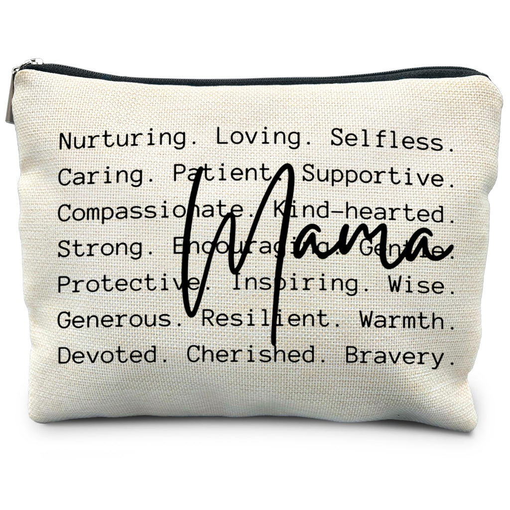 RYYCDOI Mama Makeup Bag, Mother's Gifts for Mama, Mama Mom Gifts from Daughters Sons, Mama Makeup Bag Cosmetic Pouch