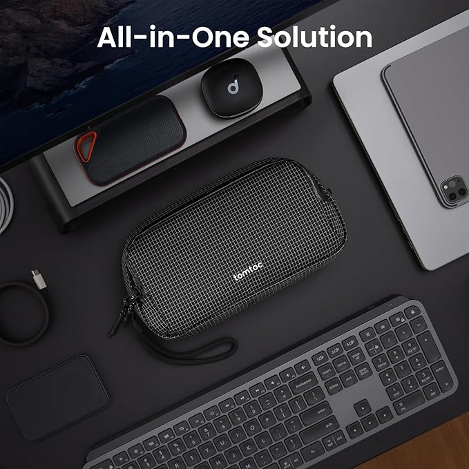 tomtoc Electronic Organizer Travel Case Performance, Dual Compartment Bag