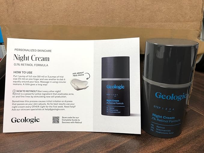 Geologie Retinol Anti-Aging Face Cream for Sensitive Skin | Beginner-Friendly.1% Retinol Formula | Effective Results | Reduces Wrinkles | For Men & Women