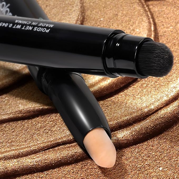 Color Mirror Longwear Cream Eye Shadow Sticks(25 Matte Milk Tea), Smudge-Proof, Waterproof Eyeshadow,Silky Formula Glitter With Makeup Brush,Nude Eyeshadow Stick