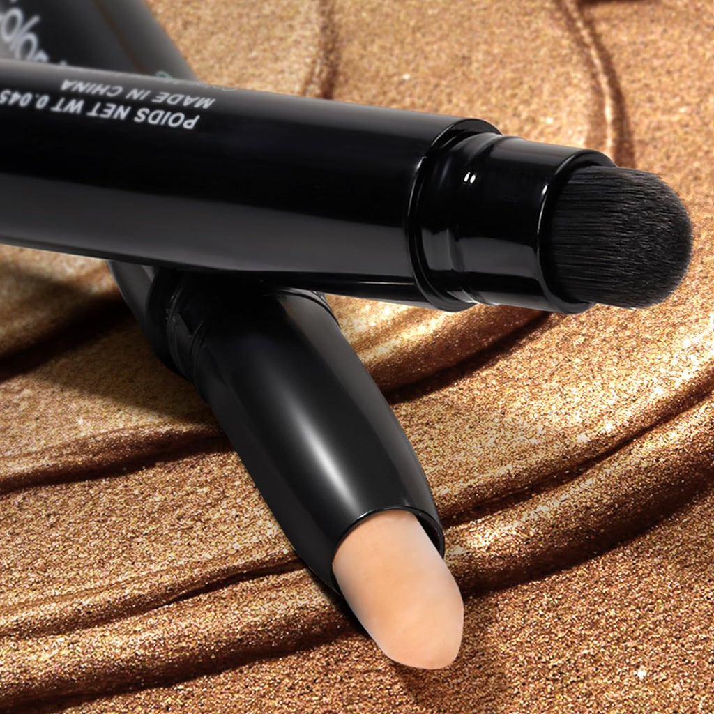 Color Mirror Longwear Cream Eye Shadow Sticks(25 Matte Milk Tea), Smudge-Proof, Waterproof Eyeshadow,Silky Formula Glitter With Makeup Brush,Nude Eyeshadow Stick
