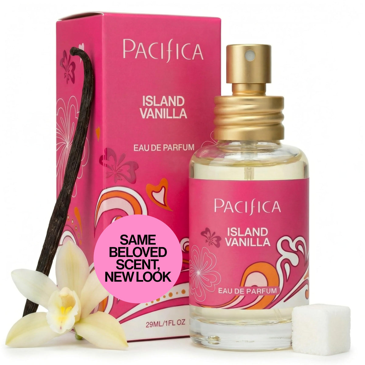 Pacifica Island Vanilla Perfume – Clean Vanilla Fragrance for Women - Warm Tropical Aroma - Long-Lasting Clean Beauty Non Toxic Scent, Vegan & Cruelty-Free, 1 oz Travel-Friendly Spray