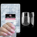 UNA GELLA Short Square Gel Nail Tips: 312pcs Square Fake Nails Pre-file Soft Gel Nails Tips for Full Cover Acrylic Nails False Nails12 Sizes Press on Nails for Nail Extensions Home DIY Salon