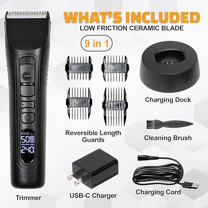 Brio Beardscape V1 Cordless Beard Trimmer for Men with Ceramic Blade, Black