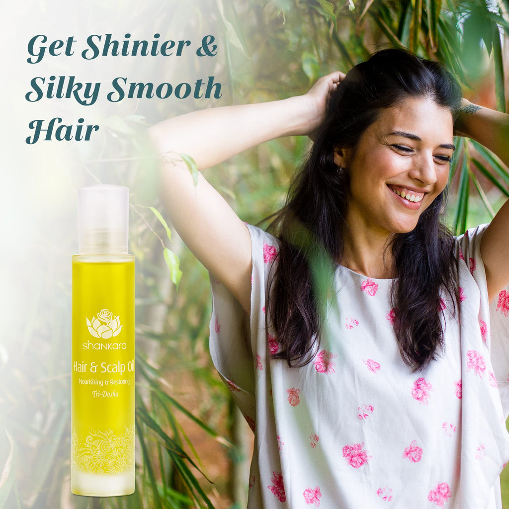Shankara Hair and Scalp Oil for Women and Men with Avocado, Alma, Lavender, and Vitamin-E – Perfect Organic Hair oil for Hair Growth, Conditioning Damaged Hair, and Treating Scalp (100ml)
