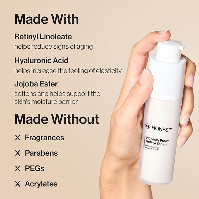 Honest Beauty Honestly Pure Nightly Retinyl Serum, Fragrance-Free, 1 fl oz