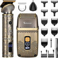 Scttomon T-Blade Hair Trimmers & Electric Shavers for Men Foil Shaver Beard Trimmer Men's Grooming Kit with Triple Blades Cordless