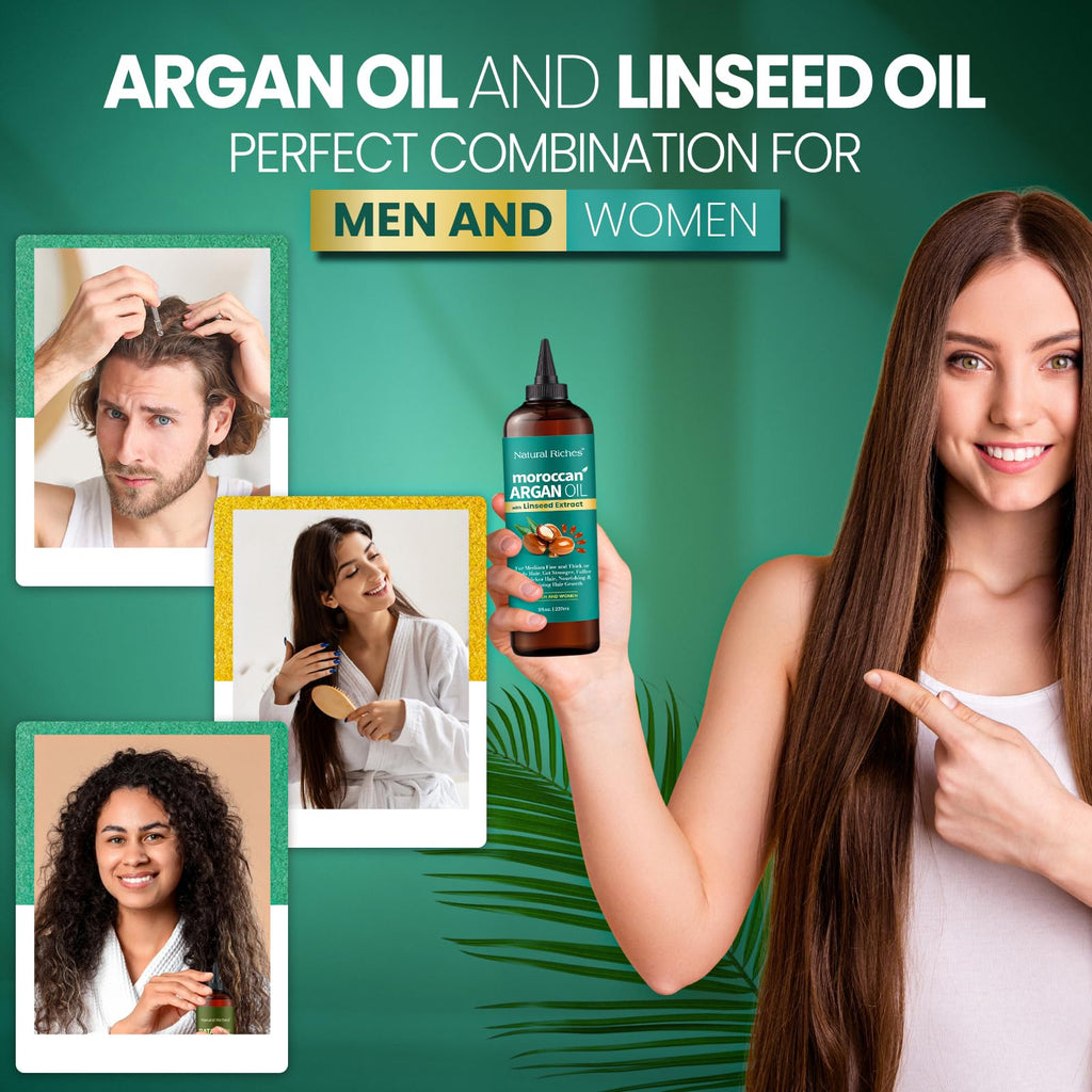 Moroccan Argan Oil with Linseed Extract 8 Fl Oz