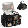 onemoky Large Hairstylist Traveling Bag, Hair Tool Organizer with Removeable Dividers, Hairdresser Hair Tools Travel Bag with Multi Pockets, Professional Makeup Artist Bag with Shoulder Strap