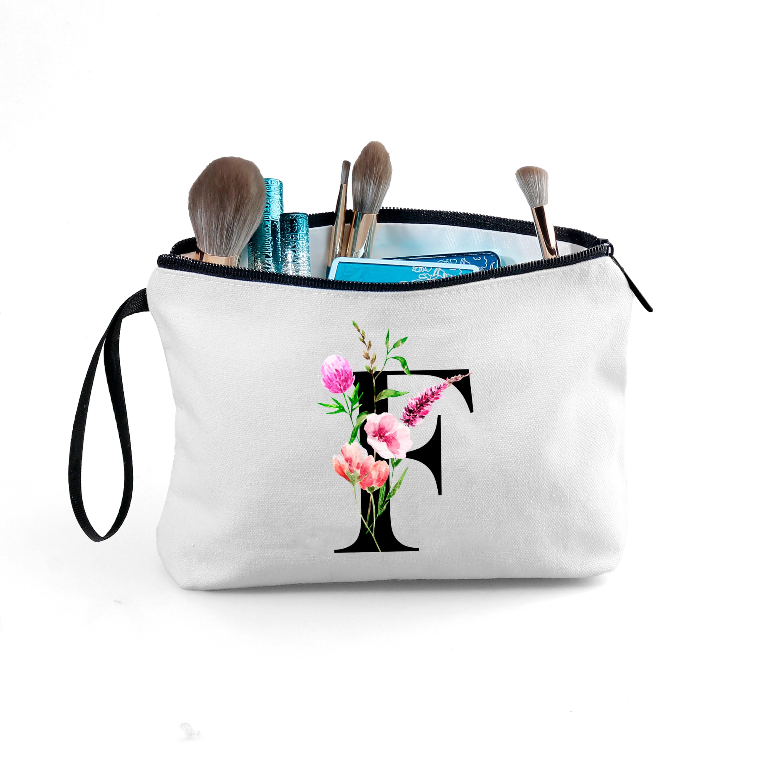 Birthday Friendship Womens Bridesmaid Proposal Coolest Gifts for Sister Teacher Coworkers Bride Personalized Travel Makeup Cosmetic Bag with Mirror Valentines Mothers Day Christmas Graduation F